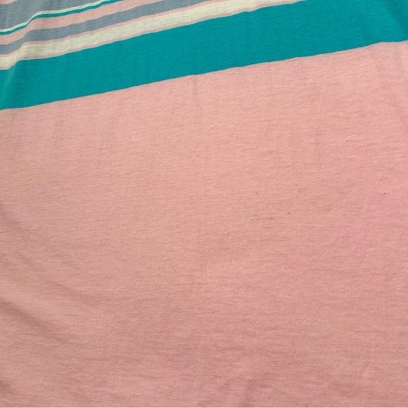 Vintage Par Four Cotton Pink Striped Men's Polo ShirtSize Small - Picture 16 of 16